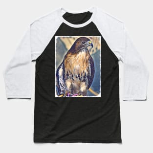 Red-Tailed Hawk Baseball T-Shirt